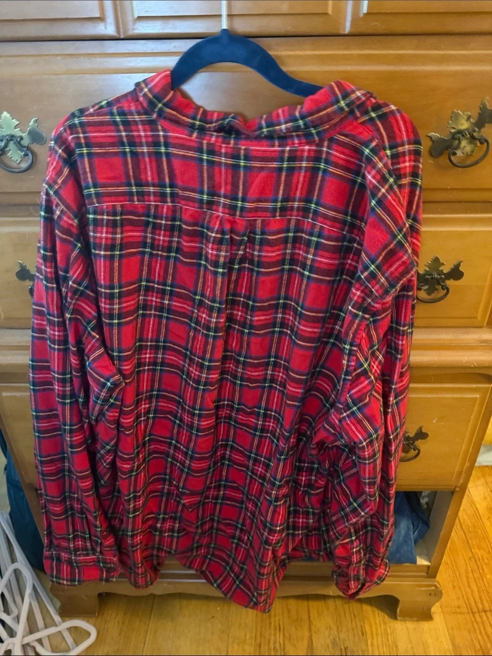 J. Crew Red Black Tartan Plaid Flannel Button-Down Shirt XXL